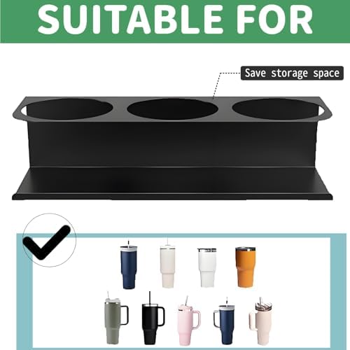 3 Pack Magnetic Cup Holder for Fridge, Water Bottle Tumbler Organizer