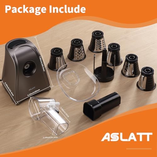 Electric Cheese Grater with 6 Attachments