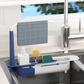Telescopic Sink Storage Rack with 2 Sponges, Blue