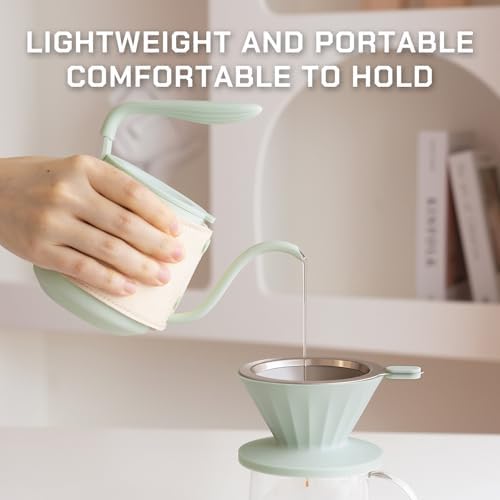 Pour Over Coffee Maker Set with Glass Server, Grey