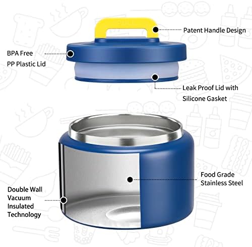 MAISON HUIS 8oz Soup Thermo Wide Mouth Vacuum Insulated Thermo Food
