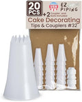 Reusable Plastic Piping Tips, Nozzles Standard Size Star Tip #32