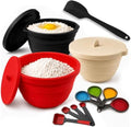 15-Piece Collapsible Silicone Mixing Bowl Set with Lids & Spatula
