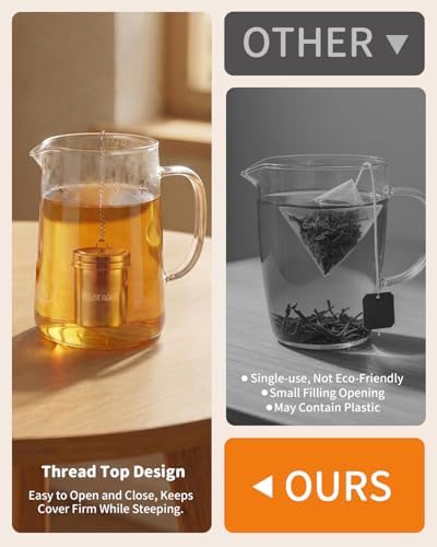 HOUSE AGAIN Large Tea Infuser with Scoop, 304 Stainless Steel Tea