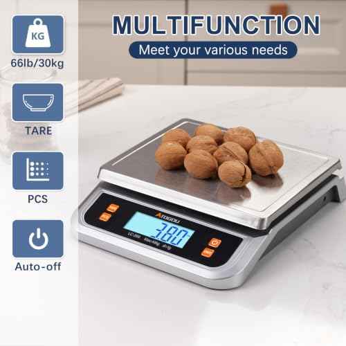Atogou 88lb Food Scale, Commercial Kitchen Scale Plug-in Usable