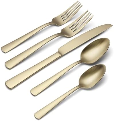 Oneida Aptitude Champagne Satin 20-Piece Silverware Set for 4