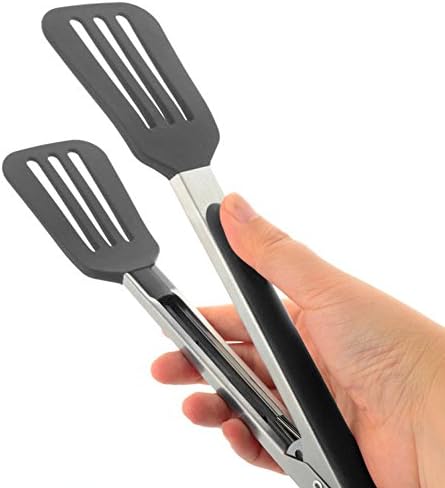 Stainless Steel Cooking Tongs, 9 and 12 Inch