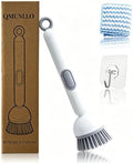 QMUNLLO Rotating Dish Brush and Soap Dispenser Set, White