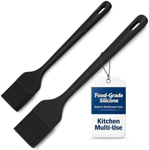 Silicone Basting Brush Set, 2-Pack Food-Grade BPA-Free Pastry Brush