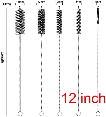 Straw Cleaner Brush Extra Long 12 inch, 10 PCS Straw Cleaner Brush