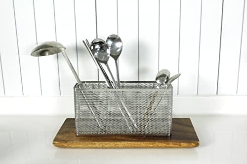 LENITH Kitchen Utensil Chopsticks Perforated Holder with Hooks - 304