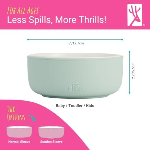 Elk and Friends Kids/Toddler Porcelain Bowls + Silicone Sleeves | 4pk