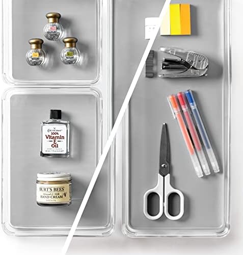 BINO | 3-Piece Drawer Organizer Bin Set - Grey, Large | THE MODULAR+