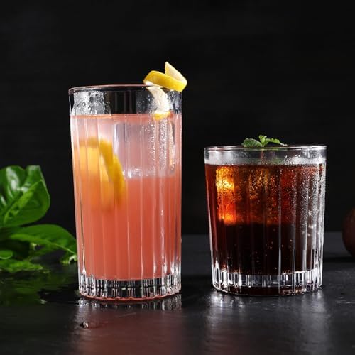 Royalrose Premium VertiLine 13.5oz Highball Glasses Set of 6