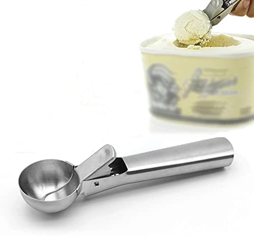 Stainless Steel Ice Cream Scooper with Trigger Release, Heavy Duty