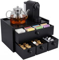 AceOrbit Wooden Tea Box Organizer with Drawer Wooden Coffee Pod