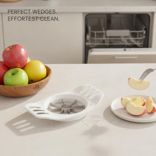 Apple Slicer Corer, Stainless Steel Fruit Divider for Uniform Wedges