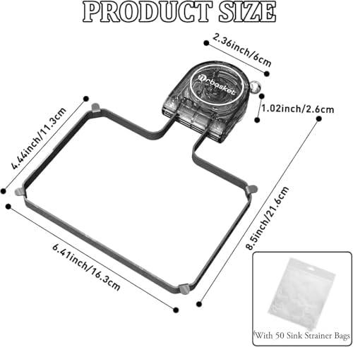 Kitchen Sink Strainer with Filter Mesh Bag, Food Waste Basket