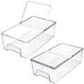 SANNO Vegetable Refrigerator Organizer Food Bins with lids Large