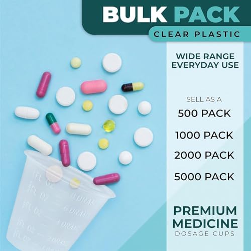 200 Pack 1-oz. Disposable Medicine Cups with Graduated Dosage Lines
