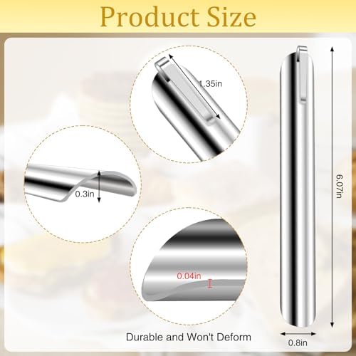 3PCS Silver Table Crumber for Servers Sweeper with Pocket Clip