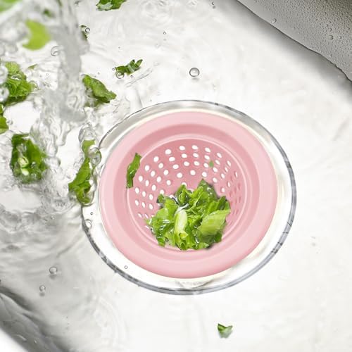 Silicone Kitchen Sink Strainer, 2 Pack, Pink