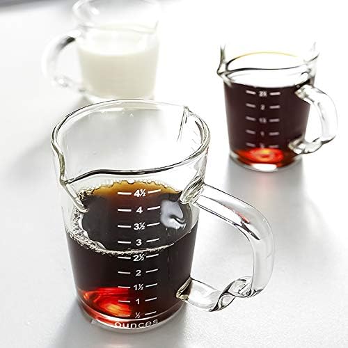 150ml Glass Measuring Cup Double Spouts Espresso Cup Shot Glass