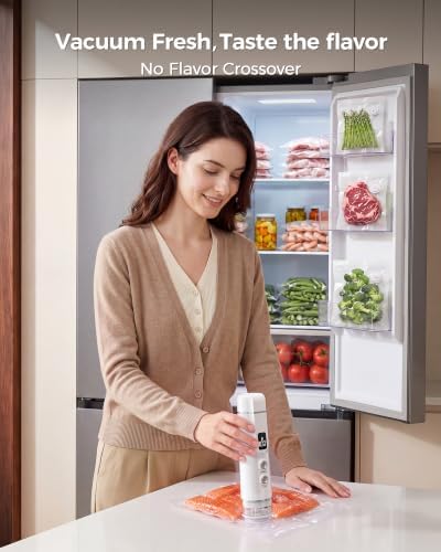 Vacuum Sealer for Food, 30 Reusable Bags, 20ml Tank