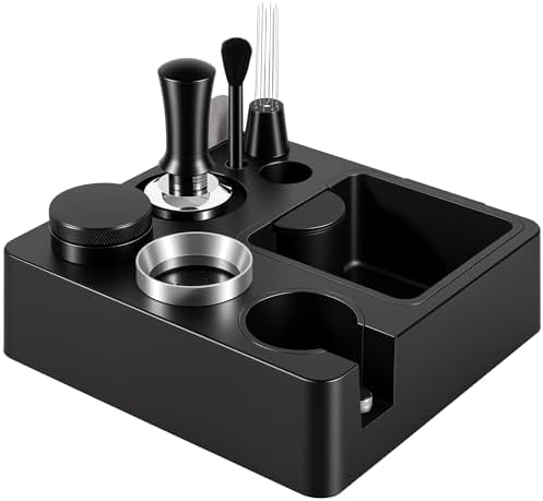 Reoszeank 54mm Espresso Accessories Kit, Tamping Station, Knock Box