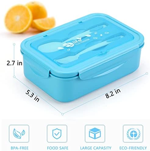 LOVINA Bento Lunch Box for Adults Kids - 1100ML/Built-in Utensil