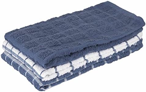 Ritz Premium 100% Cotton Terry Check Kitchen Dish Towels - Highly