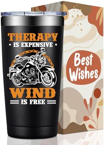 BIRGILT Motorcycle Gift - Therapy Is Expensive Wind Is Free Tumbler
