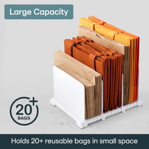 YouCopia StoraBag Reusable Shopping Bag Organizer, Adjustable Shelf