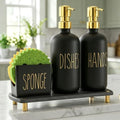 Cisily Kitchen Soap Dispenser Set Comes with Ceramics Sponge Holder
