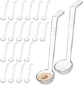 Coloch 20 Pack 1oz Plastic Small Ladle, 7 Inch Clear Mini Ladle Long