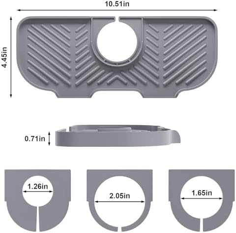 Faucet Mat for Kitchen Sink,6° Slope Sink Splash Guard,Splash Guard