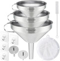 Toncoo 3 Pack Stainless Steel Funnels for Kitchen Use, Food Grade