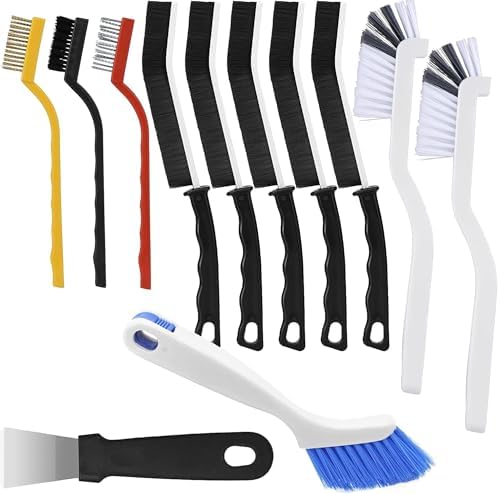 12 Pcs Hard Bristle Crevice Cleaning Brush Set