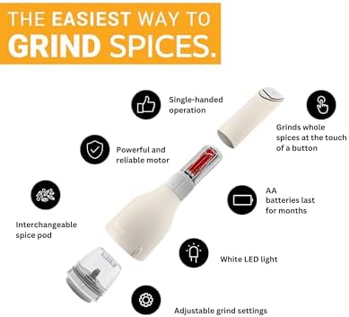 FinaMill Classic Battery Salt and Pepper Grinder Set