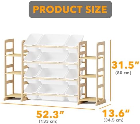 SpaceAid Toy Storage Organizer, 6 Shelves and 12 Bins