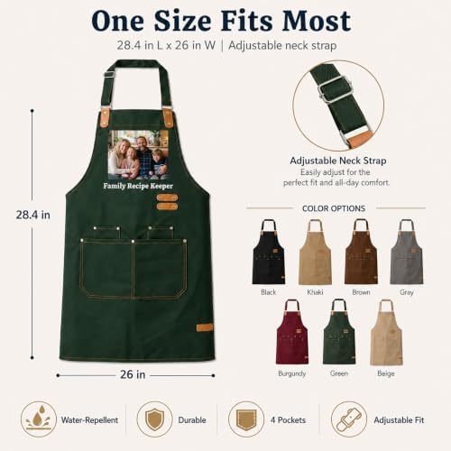 Personalized Apron with Pockets – Gifts for Cooking and Kitchen Lovers
