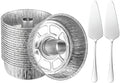 Zhehao 20 Pcs Aluminum Foil Angel Food Cake Pan with 2 Cake Spatulas