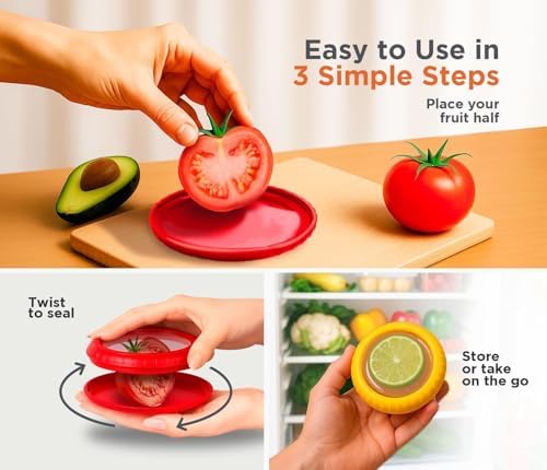 Silicone Fruit and Vegetable Storage Box, Set of 4