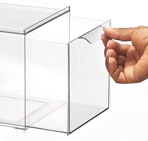mDesign Kitchen Storage Drawer Box – Plastic Storage Box with Pull-Out