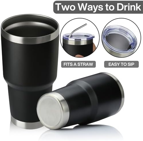 MEWAY 30oz Tumbler Double Wall Vacuum Insulated Travel Mug, Stainless