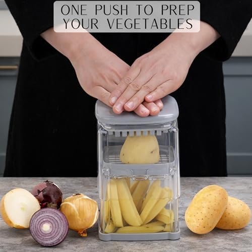 Brieftons PerfectCut Vegetable Chopper, 4 Blades