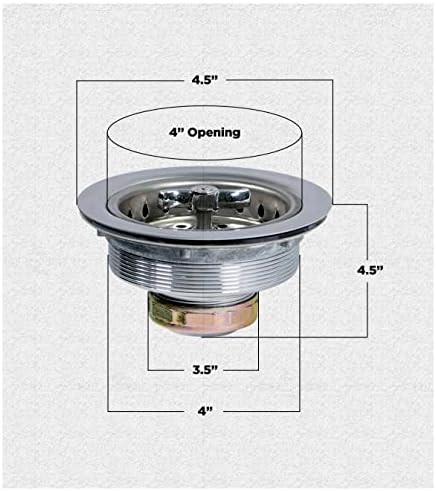 Highcraft Kitchen Sink Drain Assembly, 3-1/2 Inch