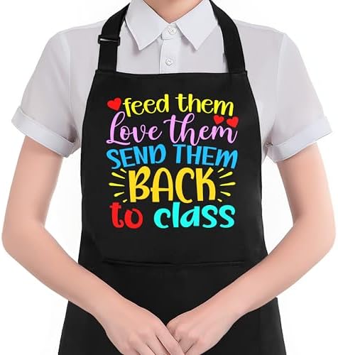 Lunch Lady Appreciation Gifts Apron with Pockets, Cafeteria Worker