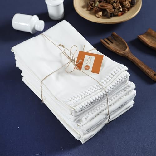 TARAN LIVING Kitchen Towels 100% Cotton Solid Kitchen Dish Cloths