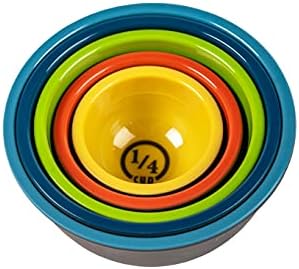 Prepara Two-Tone Melamine Pinch Bowls, Set of 5 with Measurement Lines